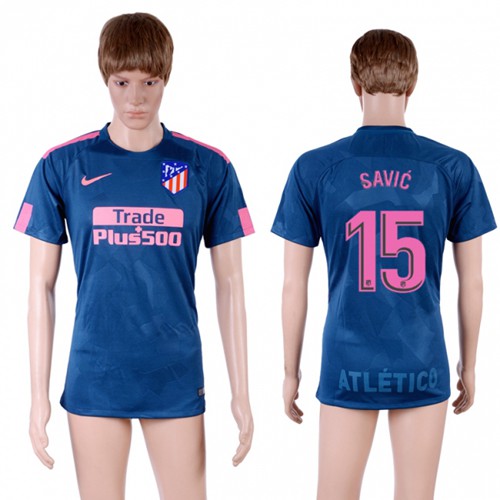 Atletico Madrid #15 Savic Sec Away Soccer Club Jersey